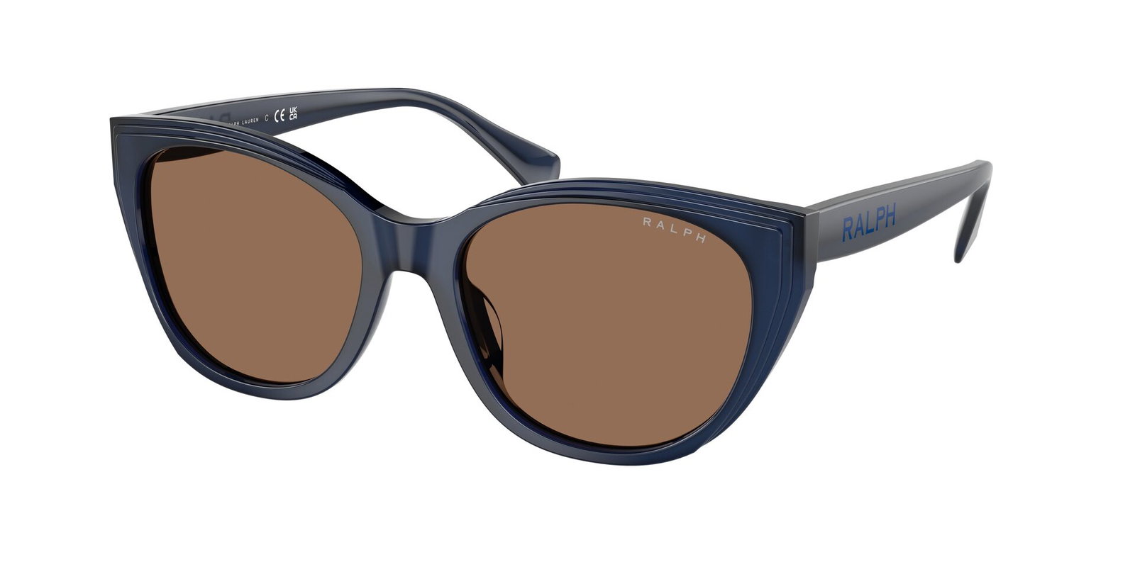 Das Bild zeigt die Ralph Sonnenbrille RA5324U 605973 leicht seitlich.